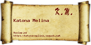 Katona Melina névjegykártya