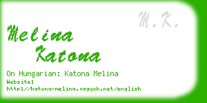 melina katona business card